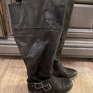 Torrid Wide Calf Black Knee-High Boots with Buckle